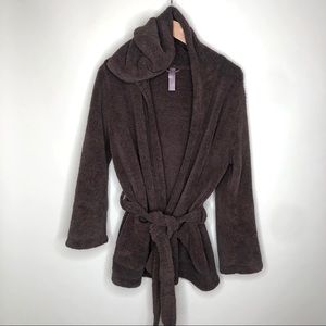 RARE La Senza Plush Cozy Brown Tie House Sweater